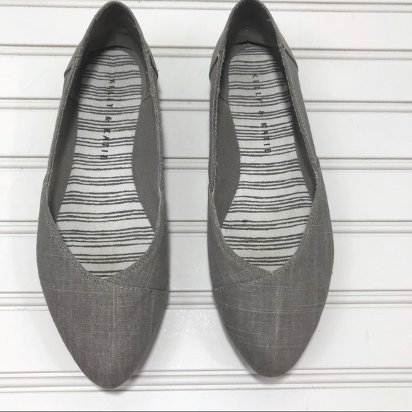 Kelly & Katie Shoes - Kelly & Katie Like New Zoe Canvas Flats Grey Sz 7